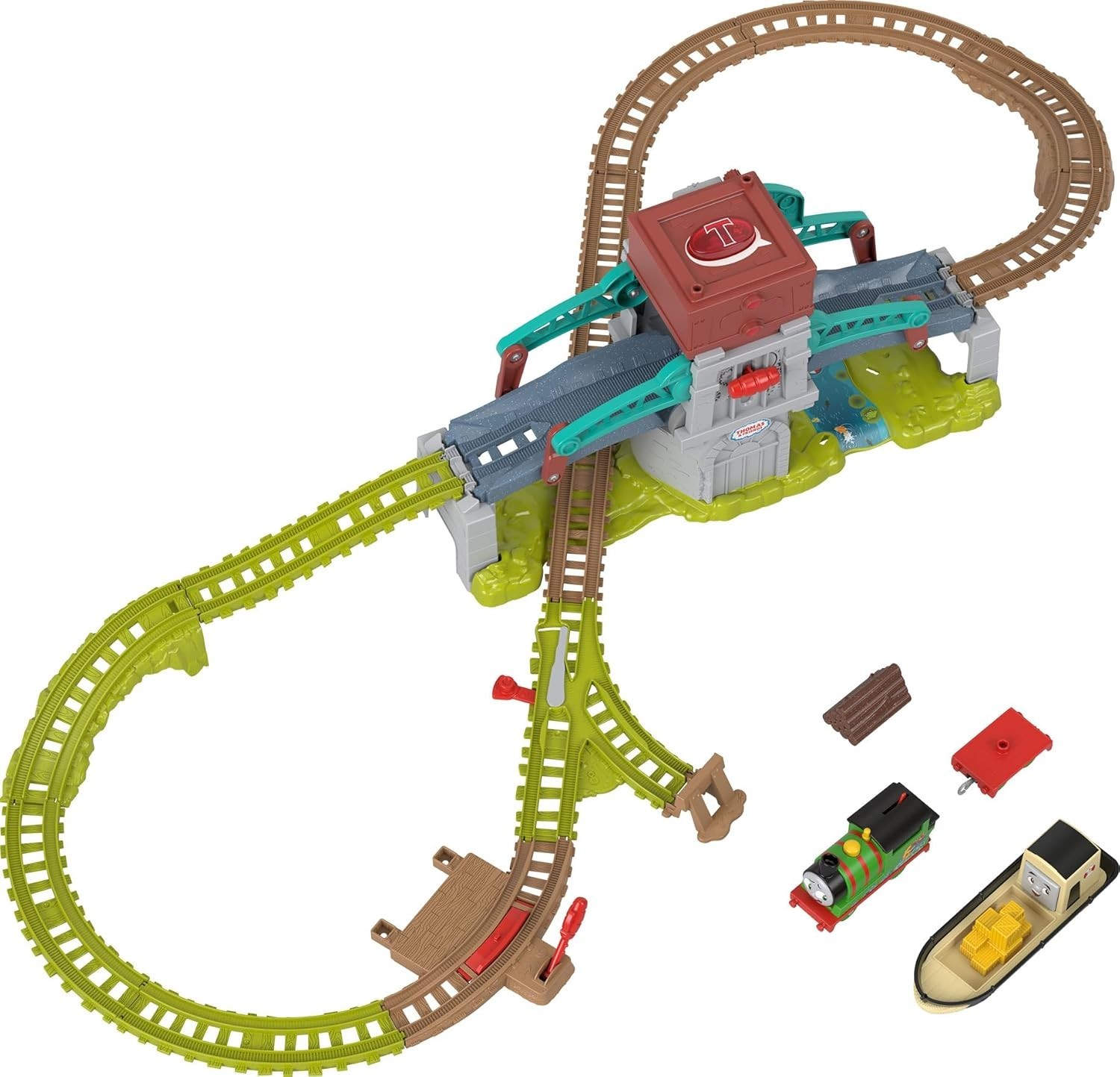 Thomas & Friends Talking Bulstrode Which-Way Bridge Track Set w/ Percy Engine