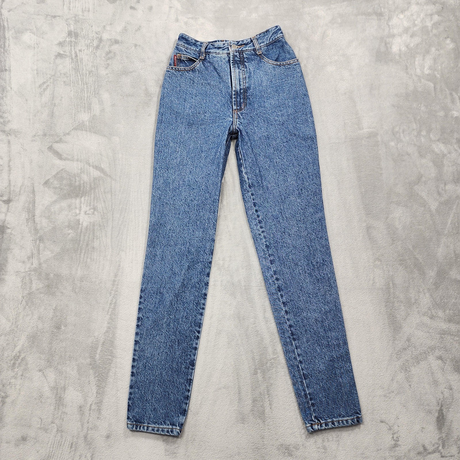 Vintage Bongo Jeans Womens 3 Juniors Blue High Rise Mom Tapered 90s USA Denim