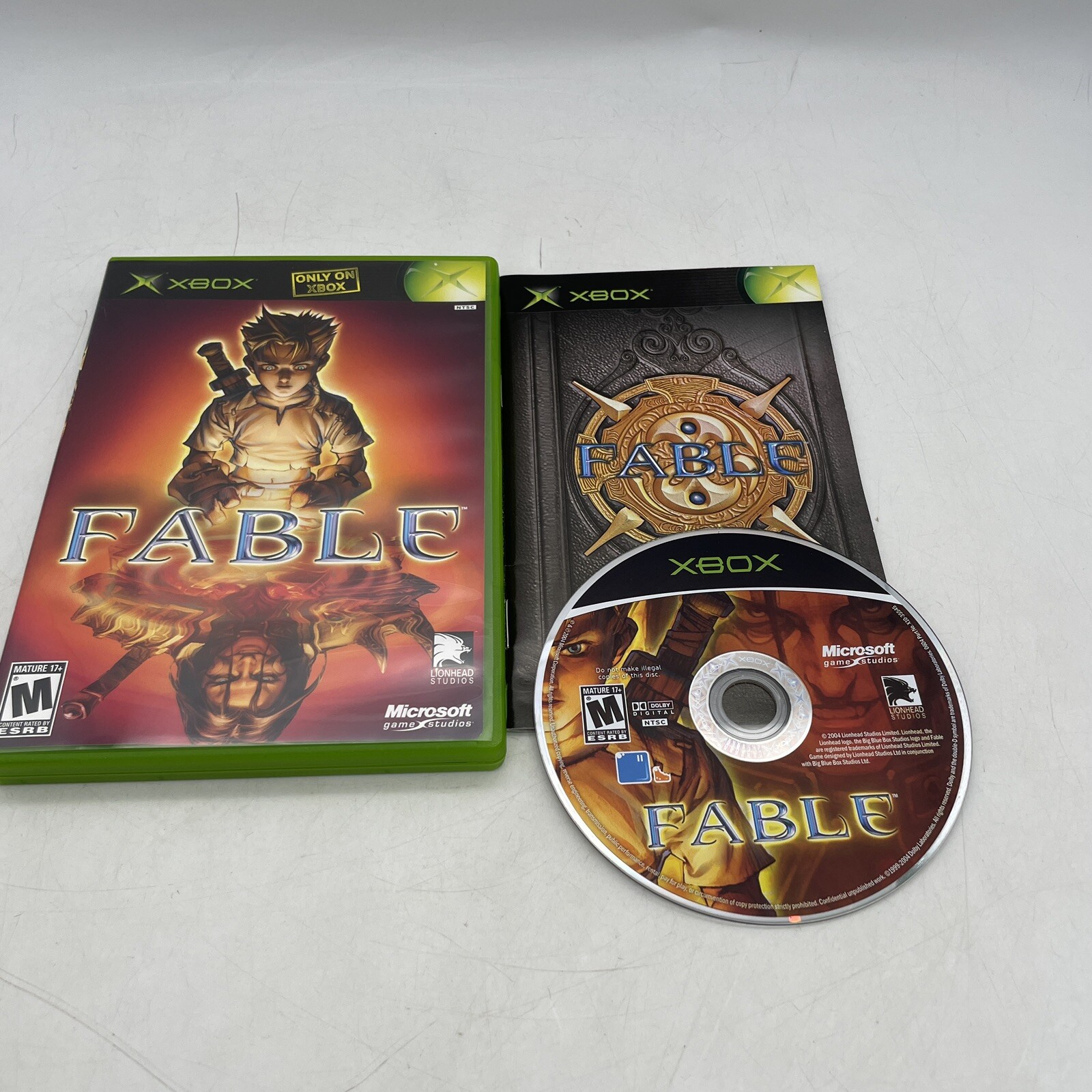 Fable (Microsoft Xbox, 2004) Black Label Complete W/ Manual CIB Tested Fable (Microsoft Xbox, 2004) Black Label Complete W/ Manual CIB Tested