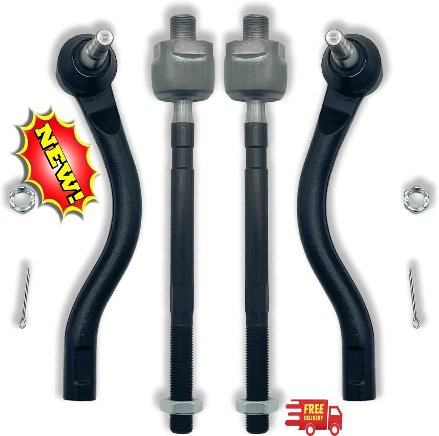 Kit de 4 piezas de terminales de dirección delanteros (interiores y exteriores)