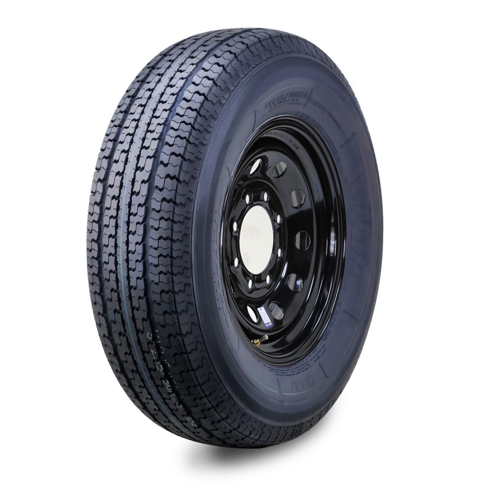 WINDA Trailer Tire Assembly ST235/80R16 10-Ply Black Mod Rim 8 Lug on 6.5