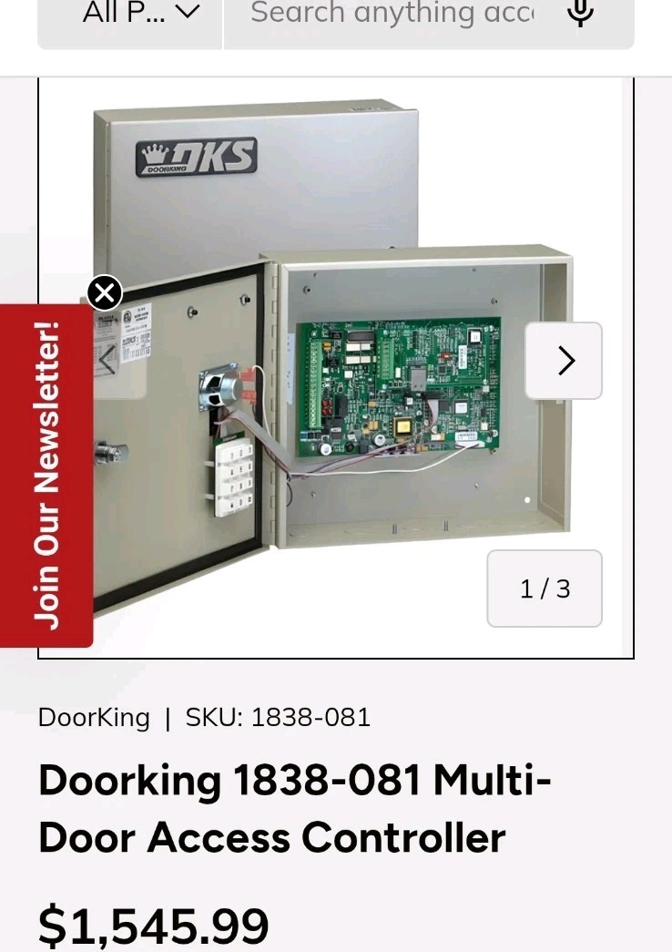 Doorking 1838-081 two door access control unit Doorking 1838-081 two door access control unit