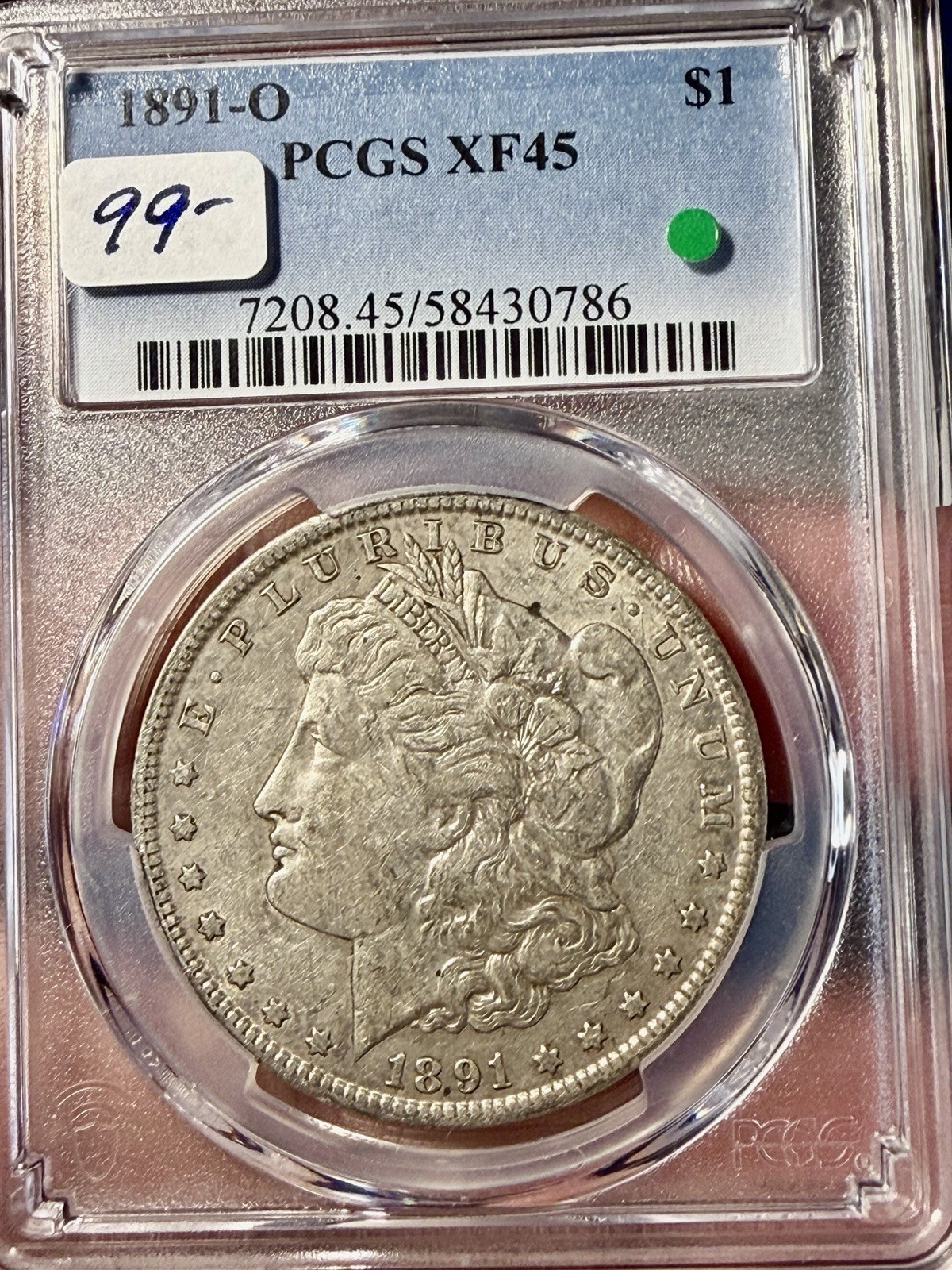 1891-O $1 Morgan Silver Dollar PCGS XF 45 1891-O $1 Morgan Silver Dollar PCGS XF 45
