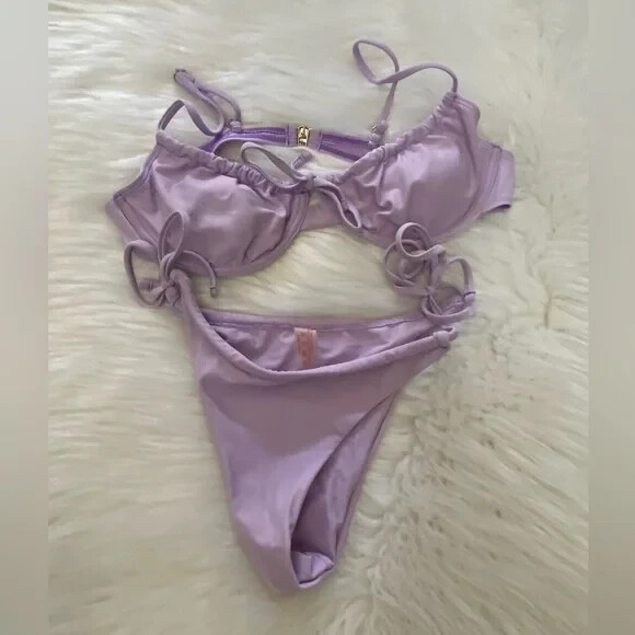 Romwe Purple Lilac Bikini Set M Romwe Purple Lilac Bikini Set M