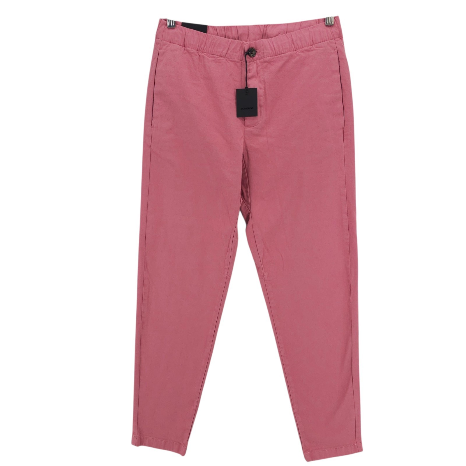 NWT BONOBOS Off Duty Pant Chino Cherry Malt Pink Drawstring Elastic Waist SMALL