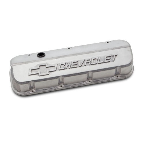 Proform For BBC Tall Slant Edge Valve Covers Raised Chevy Logo 141-869 Pair