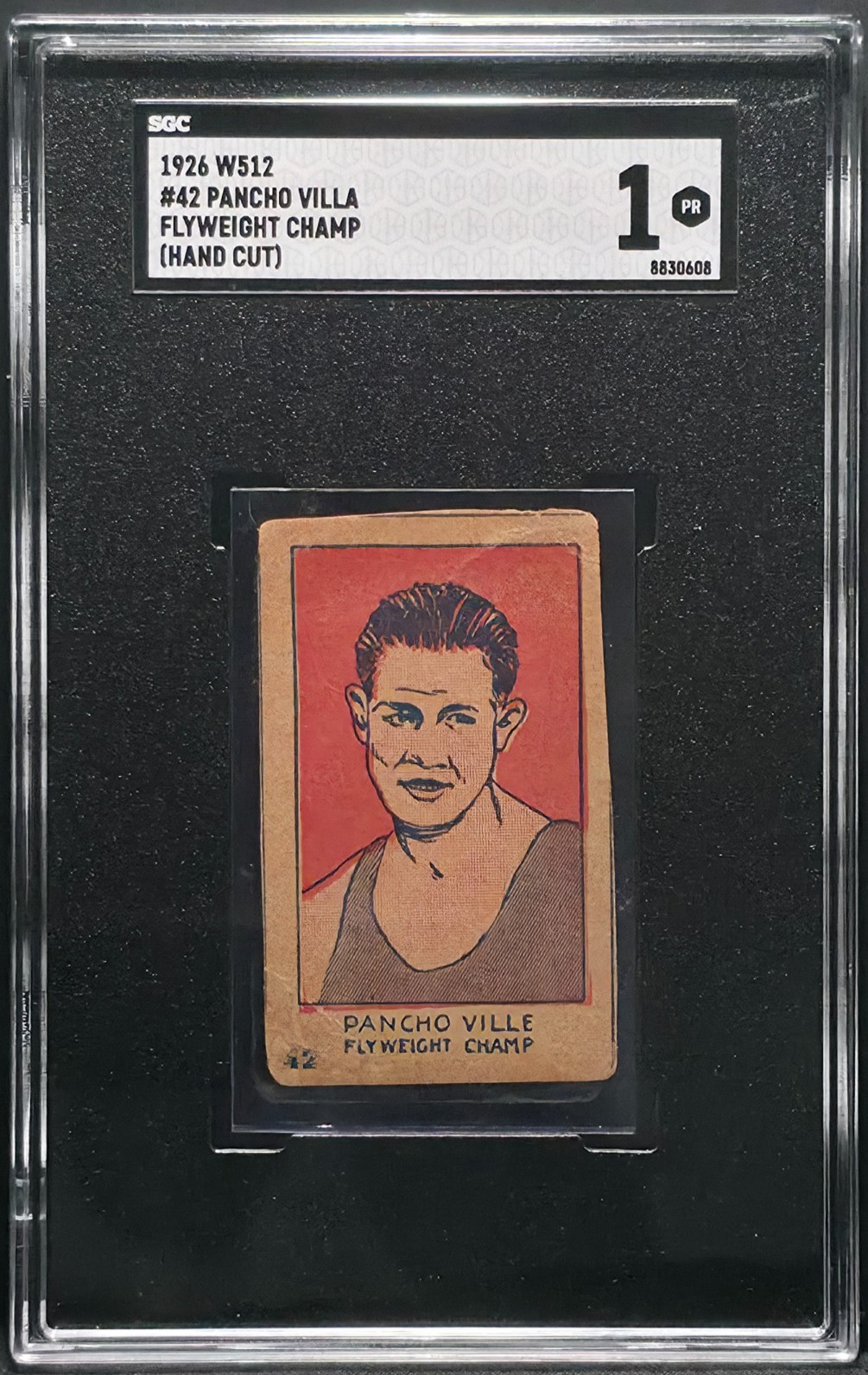 1926 W512 Pancho Villa (Ville) #42 Boxing Champ Hand Cut SGC 1  - 100 Years