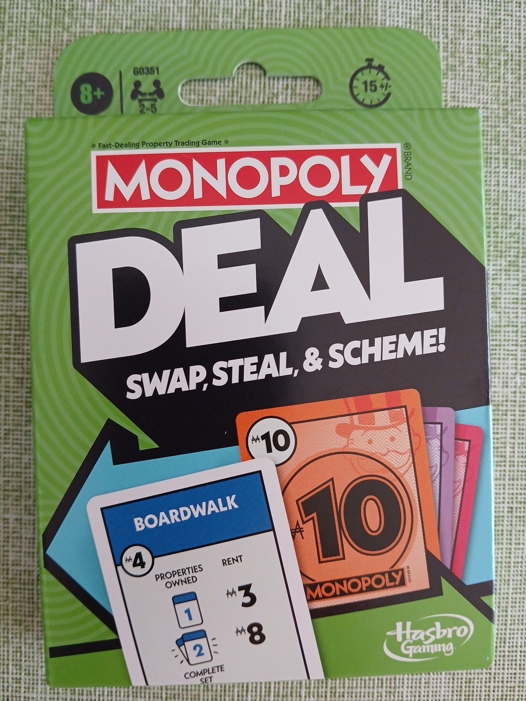 Monopoly Deal Quick-Playing Card Game for Families, Kids Ages 8+ Made in USA 