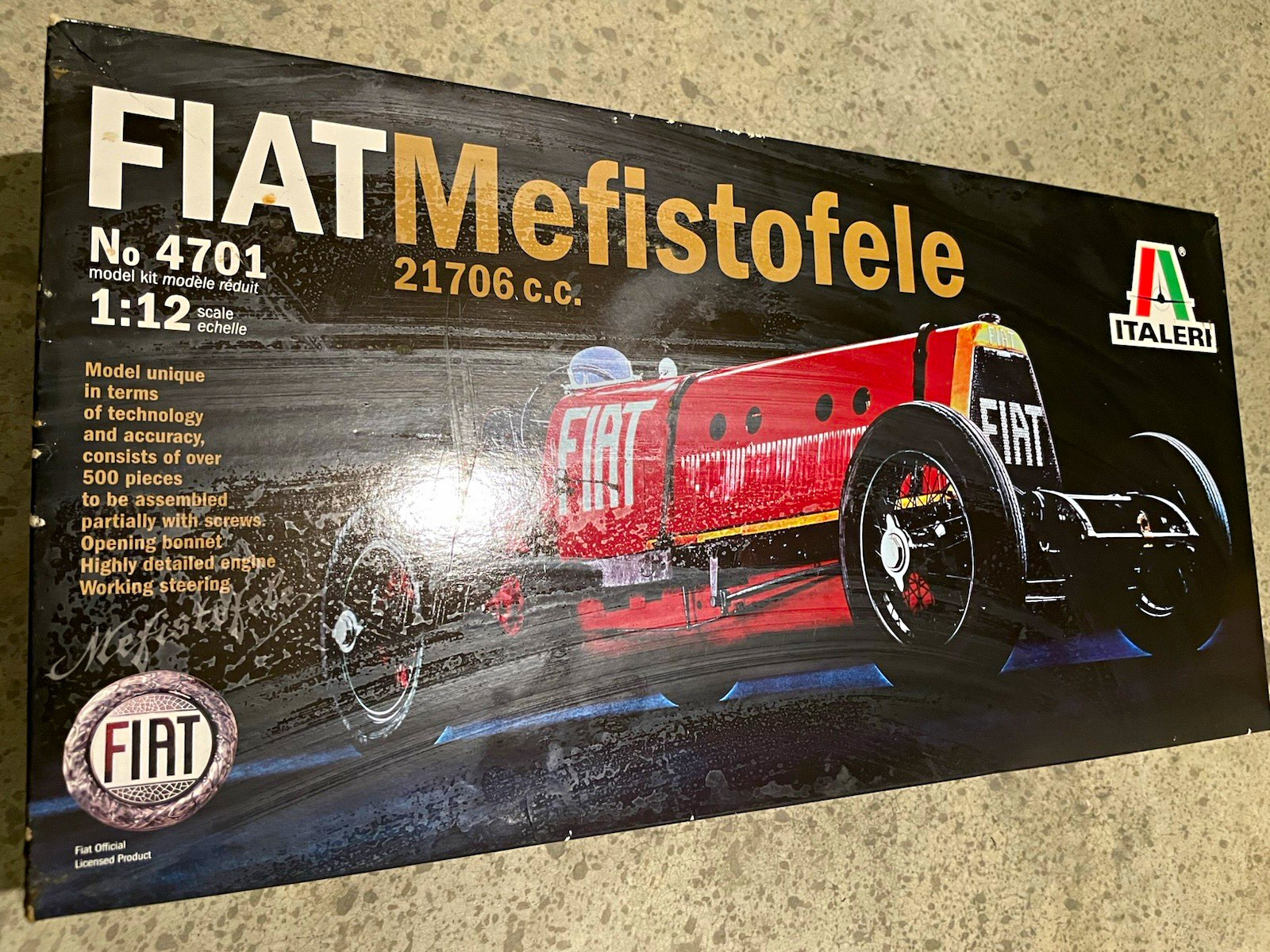 Italeri Fiat Mefistofele 21706 C.C. 1:12 Car Model Kit Unassembled 4701