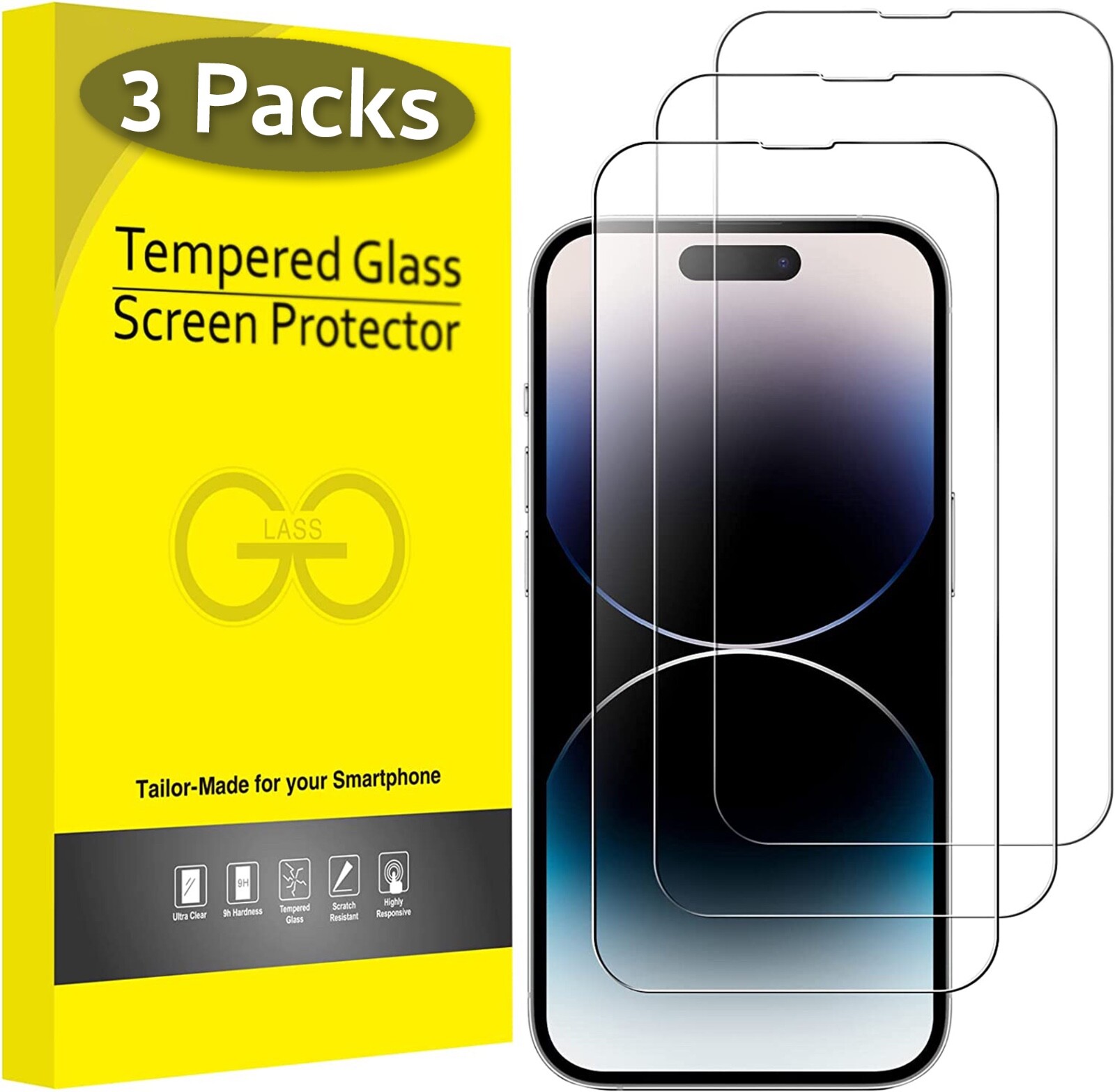 3X Tempered Glass Screen Protector For iPhone 18 17e 16e 15 14 13 12 11 Pro Max