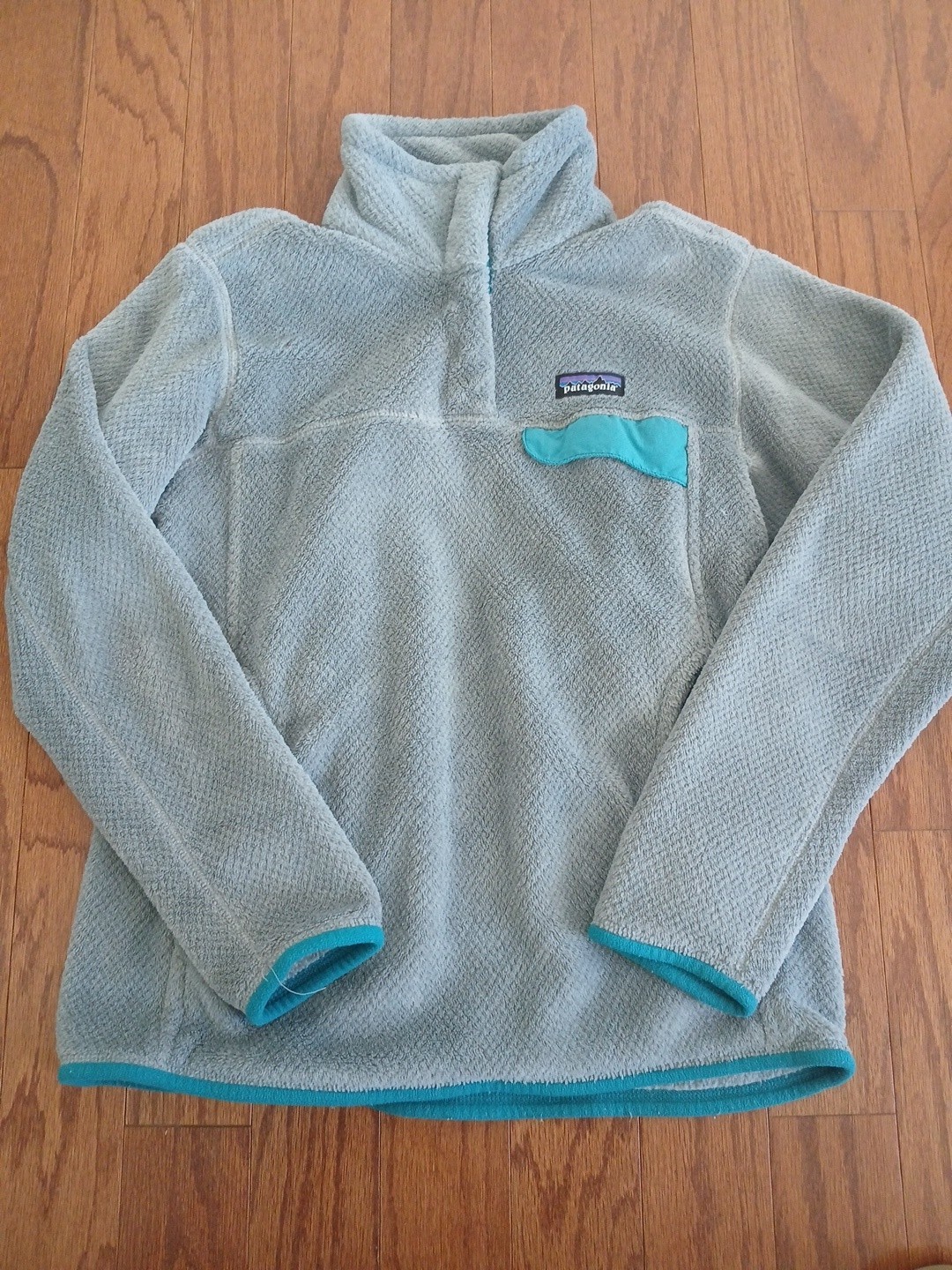 Patagonia Women\'s Fleece Synchilla Jacket Medium Regular Gray Teal Zip