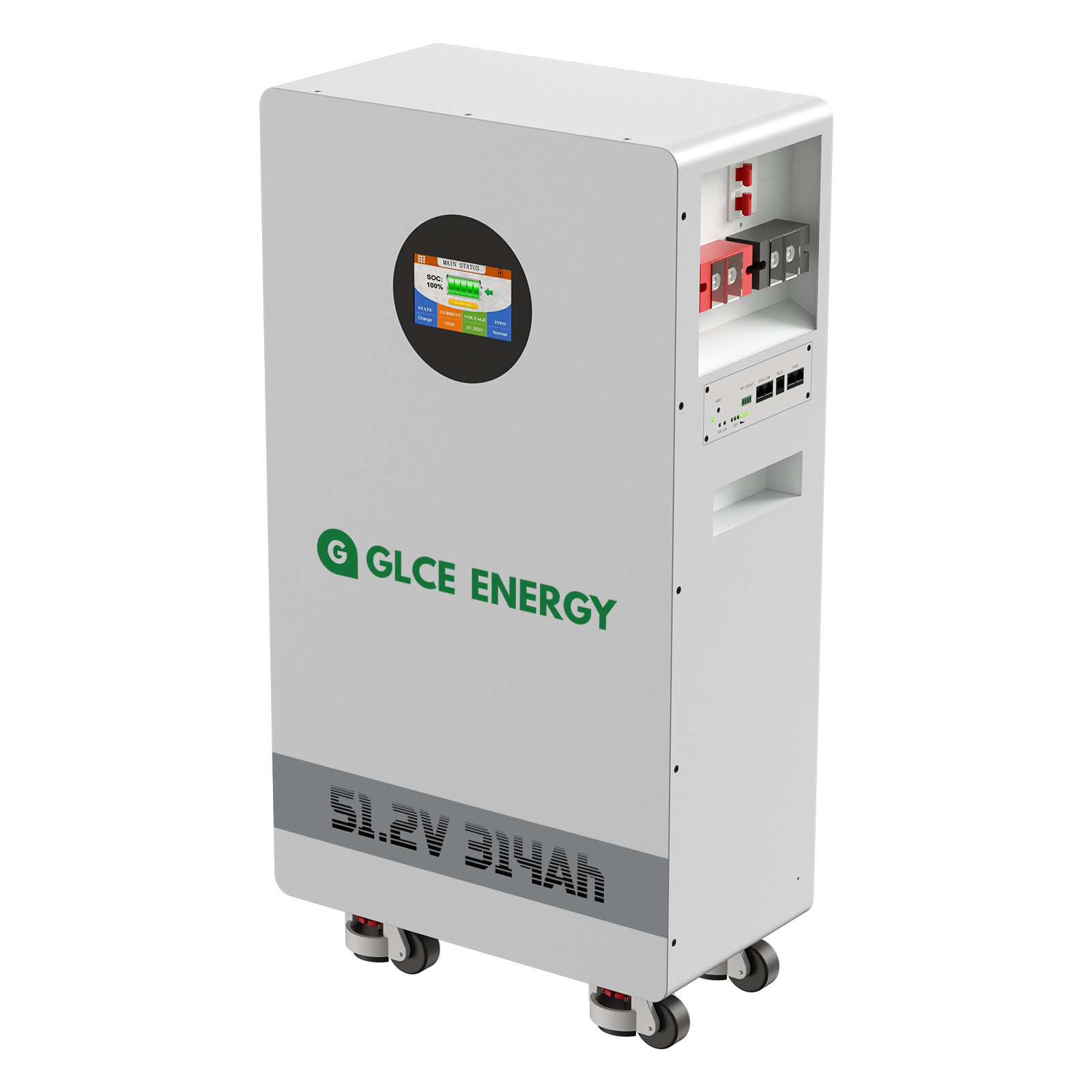 GLCE ENERGY 16.07kWh 48V 314AH LiFePO4 Battery Vertical Standing Solar Backup GLCE ENERGY 16.07kWh 48V 314AH LiFePO4 Battery Vertical Standing Solar Backup