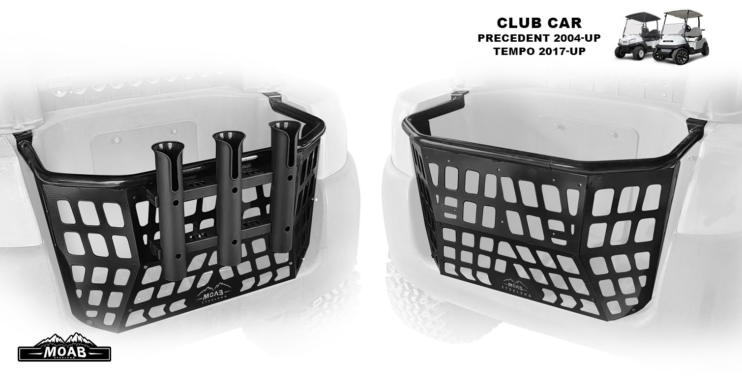 'MOAB' Heavy Duty Utility Rear Basket for Club Car PRECEDENT/TEMPO Golf Cart
