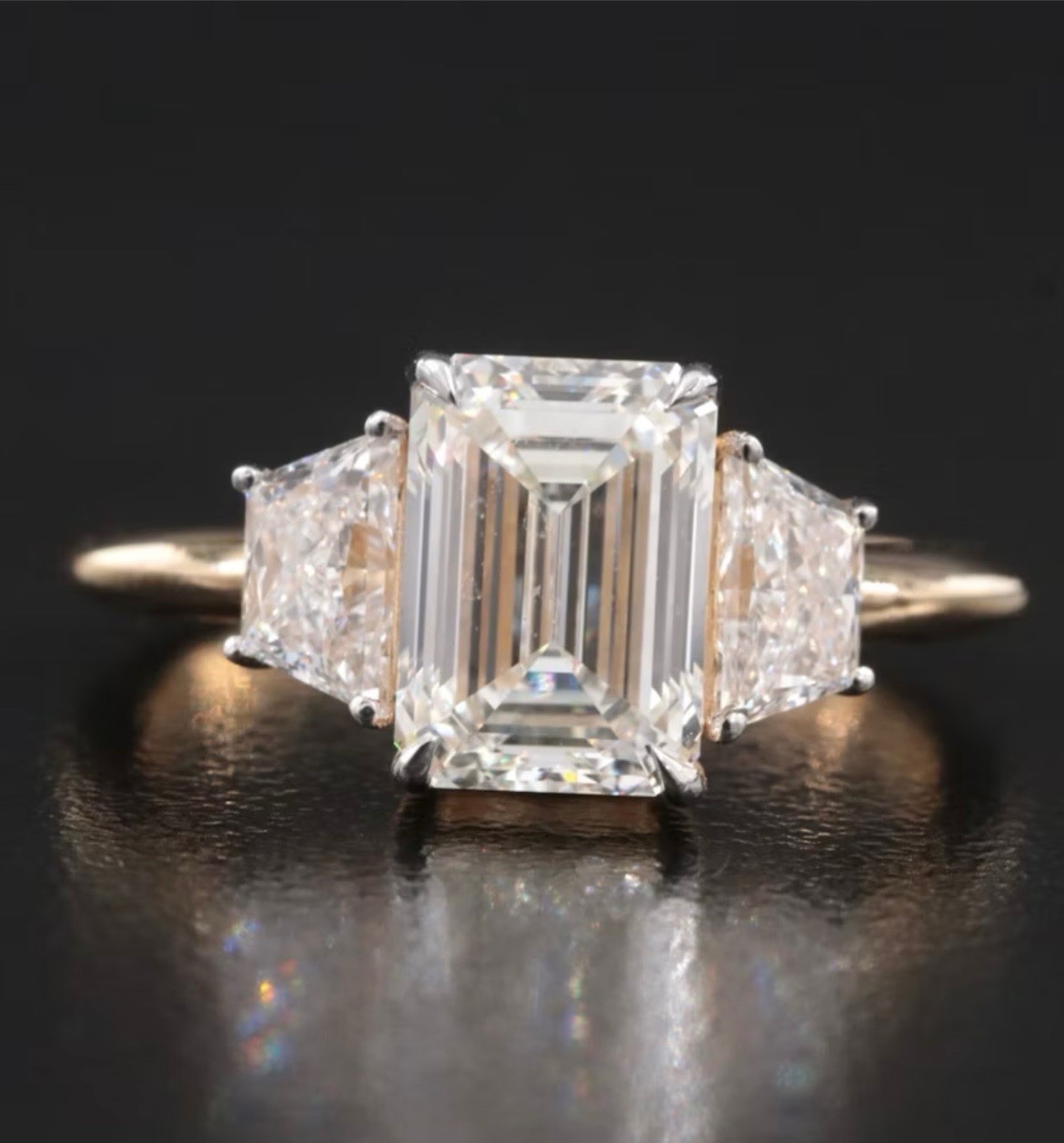 14K 2.84 CTW Lab Grown Ring With IGI Report
