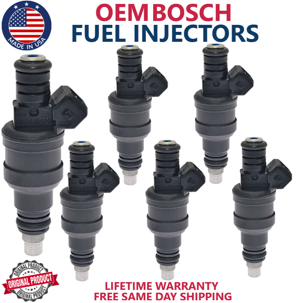 x6 NEW OEM BOSCH Fuel Injectors For 1988 1989 1990 Oldsmobile Toronado 3.8L V6