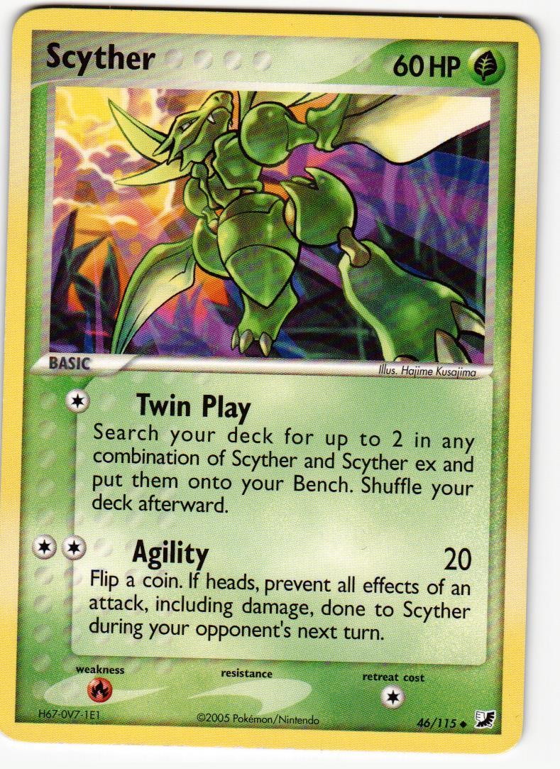 Scyther 46/115 Unseen Forces Pokemon LP