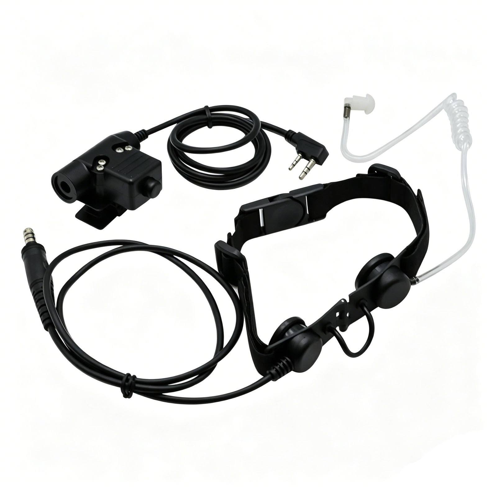 U94 PTT Tactical Throat Mic Headset Headphone for Kenwood TYT Baofeng UV-5R UV6R