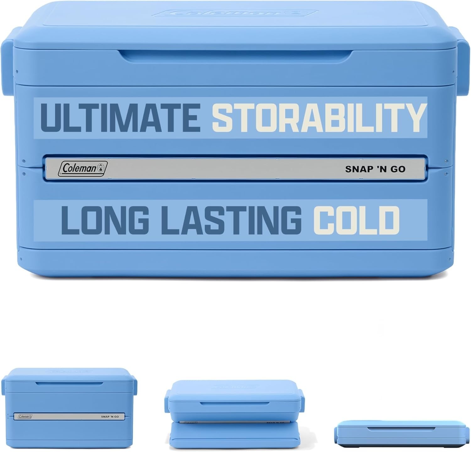 Coleman Snap \'N Go 45QT Foldable Cool Box, Insulated Hard Shell Ice Box, 42 L