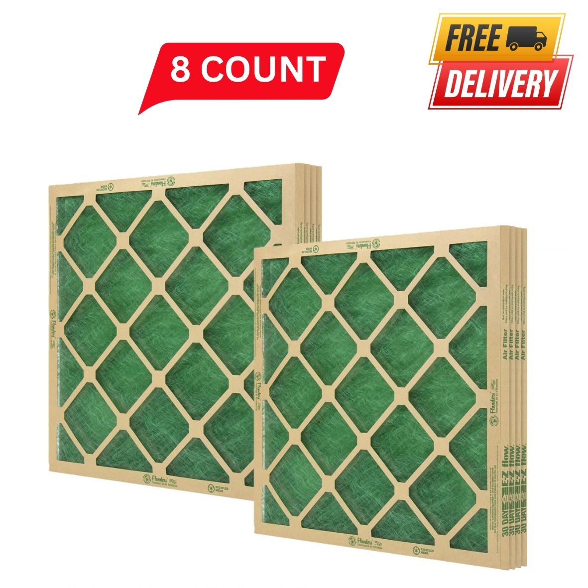 (8 Pack) Flanders Air Filters, 20