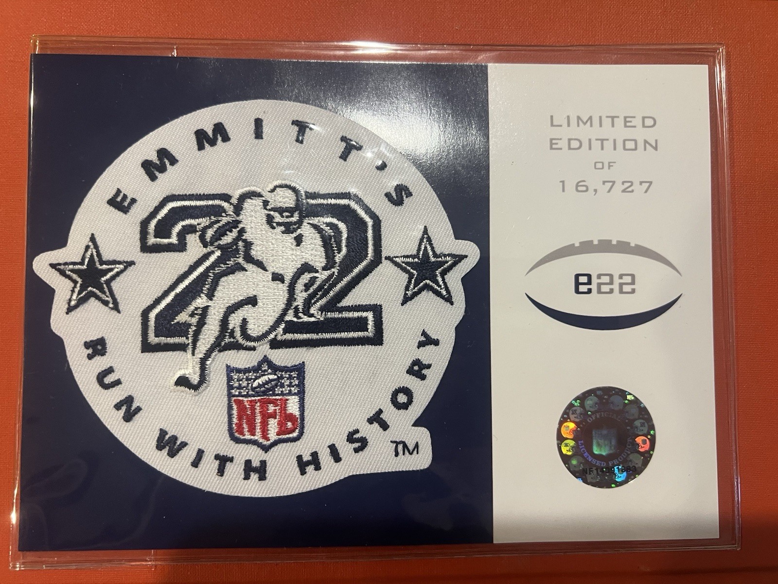 Dallas Cowboys Emmitt Smith Limited Edition “Run With History” Patch Sealed