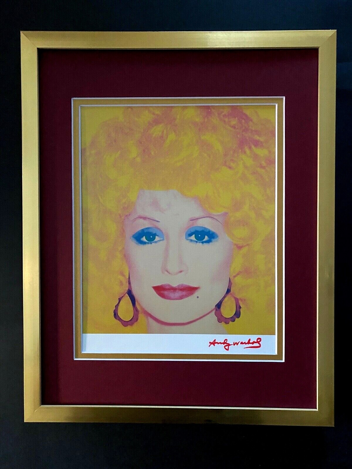 Andy Warhol Dolly Parton Signed Iconic Print Framed  Ready to Hang