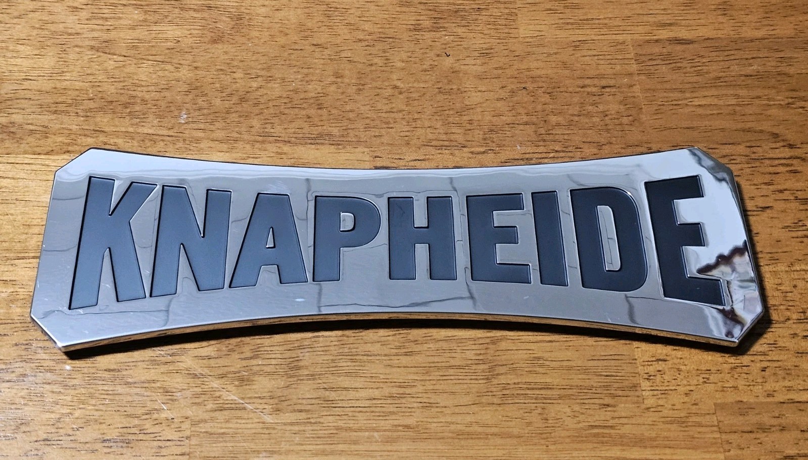 Knapheide Tailgate Emblem Chrome NXG 12315735 NEW with Sticky Backing Knapheide Tailgate Emblem Chrome NXG 12315735 NEW with Sticky Backing
