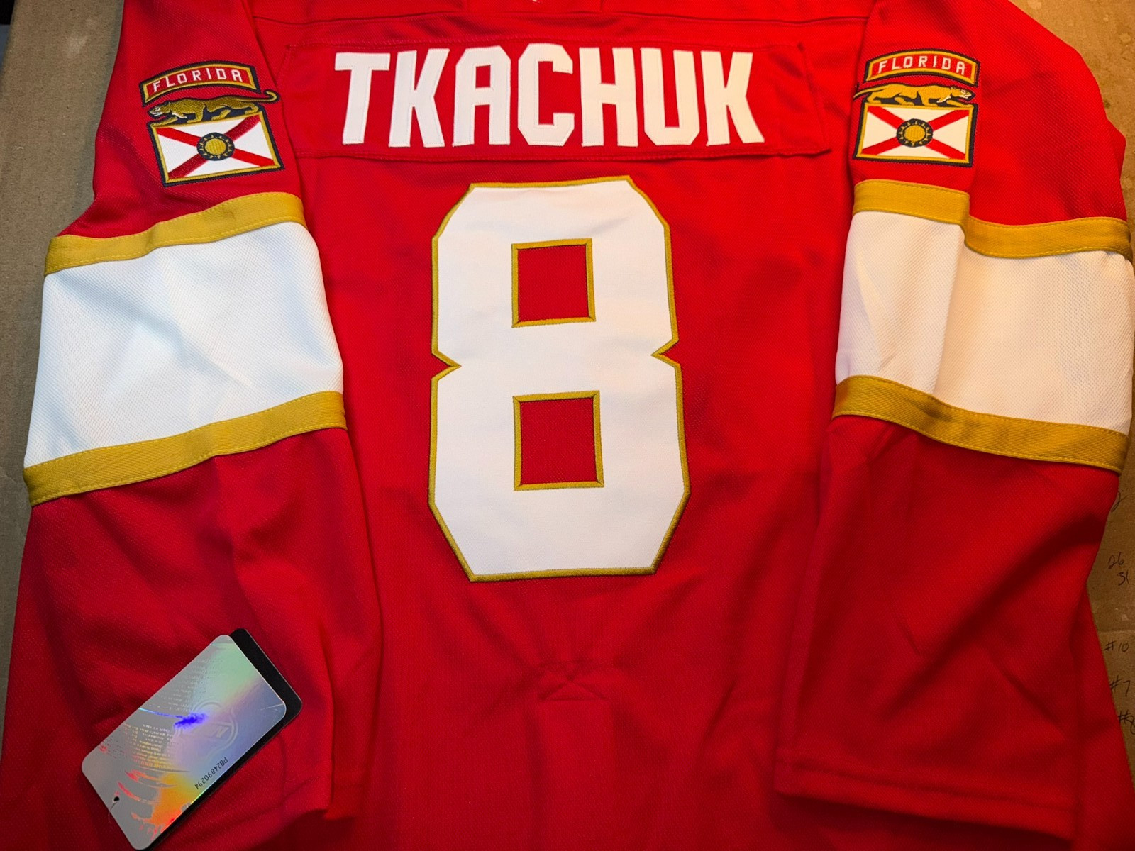 BRAND NEW Florida Panthers NWT #8 Brady Tkachuk RED Jersey Size 52(Large) NEW
