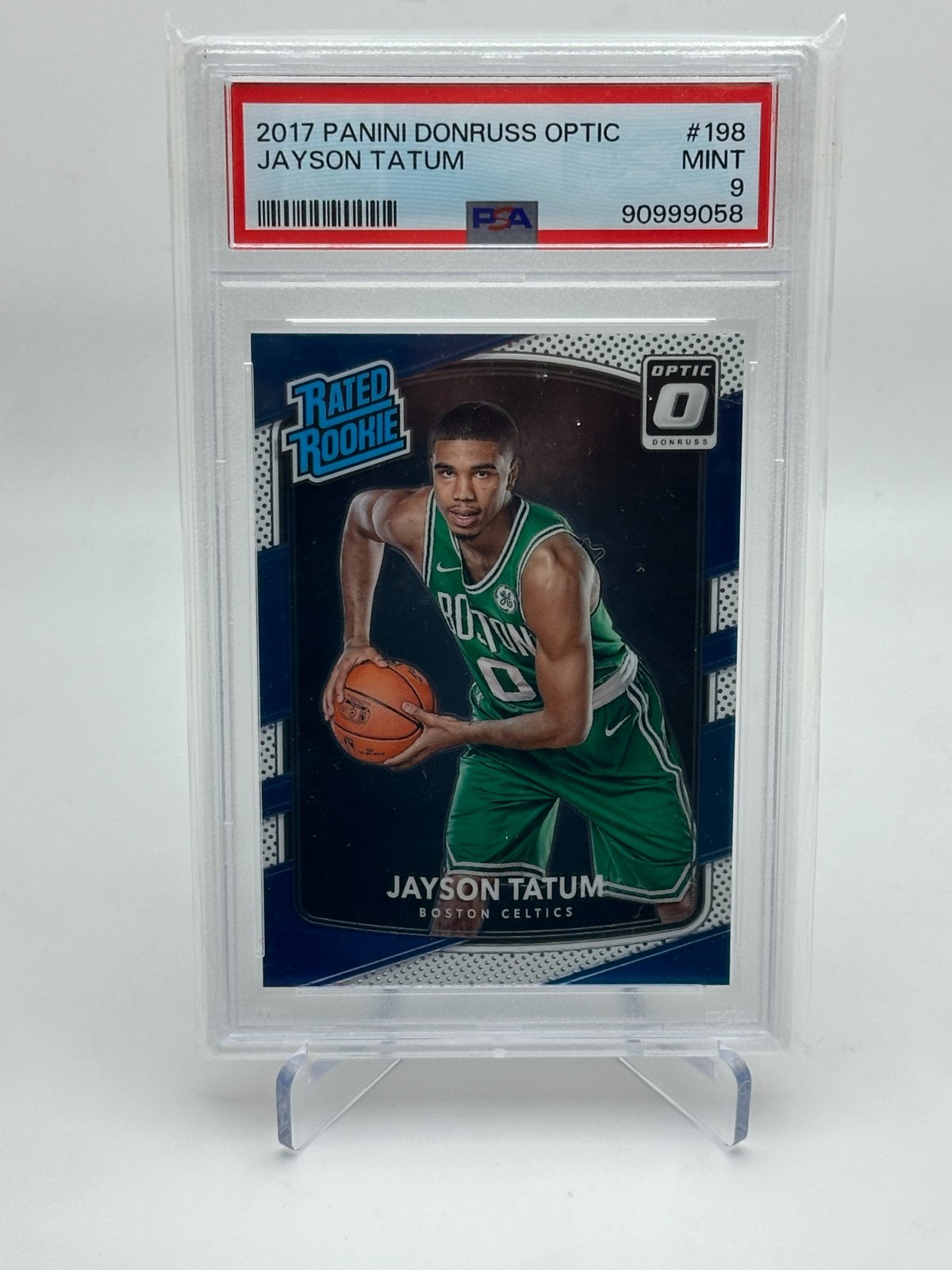 2017-18 Panini Donruss Optic Jayson Tatum #198 Rated Rookie RC PSA 9 MINT