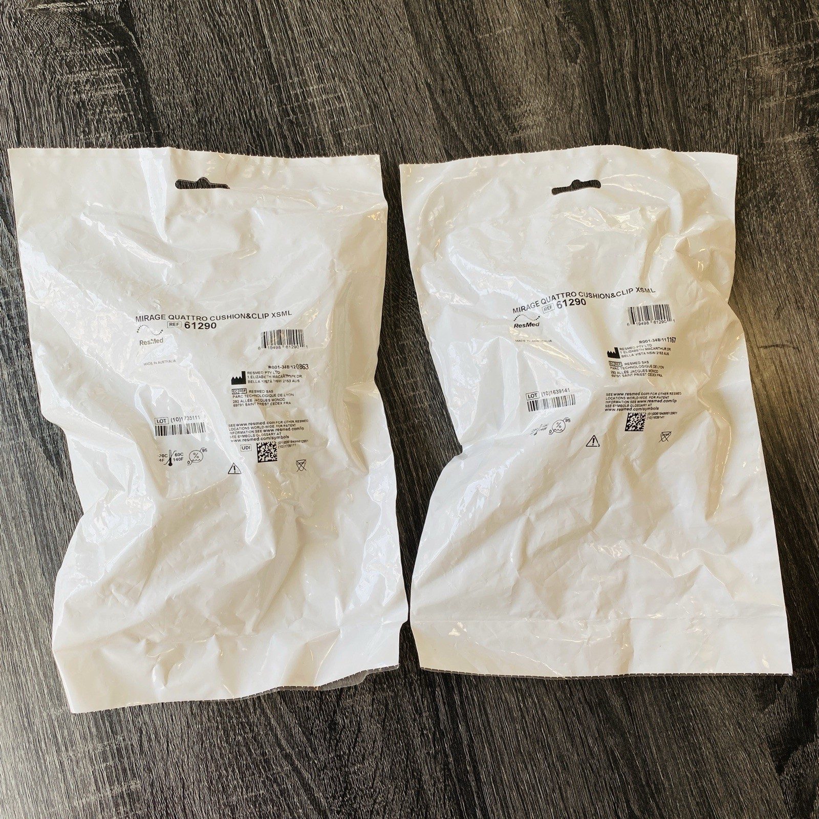 Lot Of 2 ResMed Mirage Quattro Cushion & Clip X-Small 61290 BRAND NEW SEALED