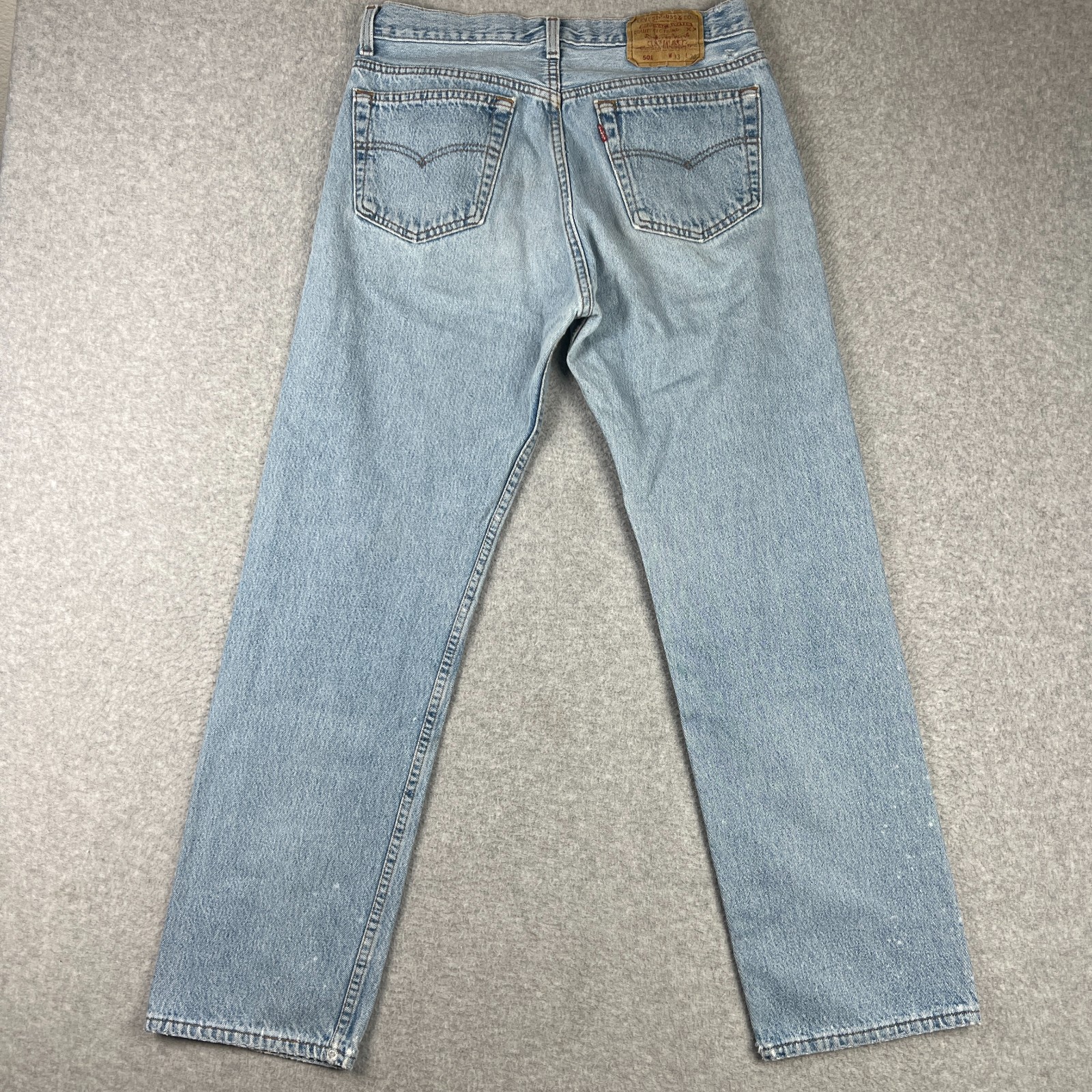 VINTAGE Levis 501 USA Made Jeans Straight Fit 33x30 Mens Blue Denim 90s Y2K