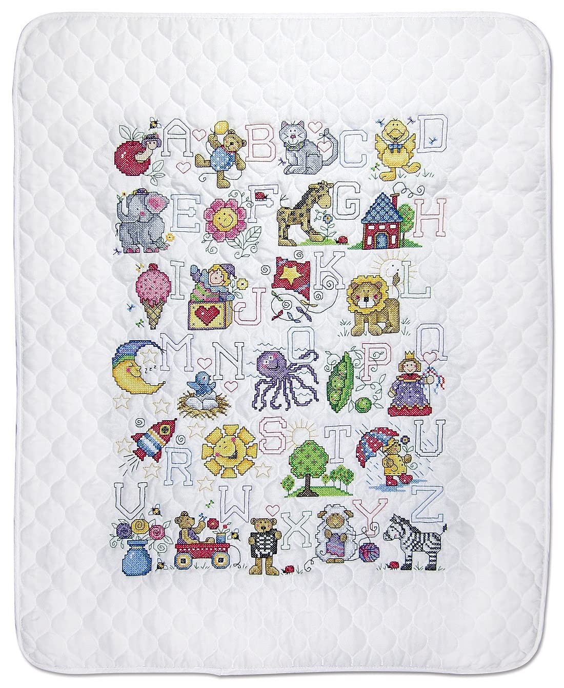 Design Works Crafts Janlynn Stamped for Cross Stitch Baby Quilt Kit, ABC Fun Design Works Crafts Janlynn Stamped for Cross Stitch Baby Quilt Kit, ABC Fun