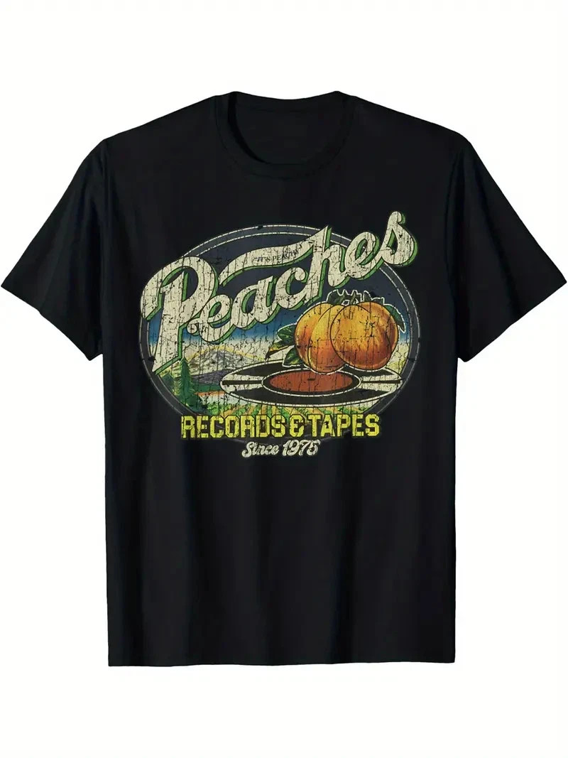 Peaches Records & Tapes 1975 Vintage T‑Shirt Soft Breathable All‑Season Tee S‑5X