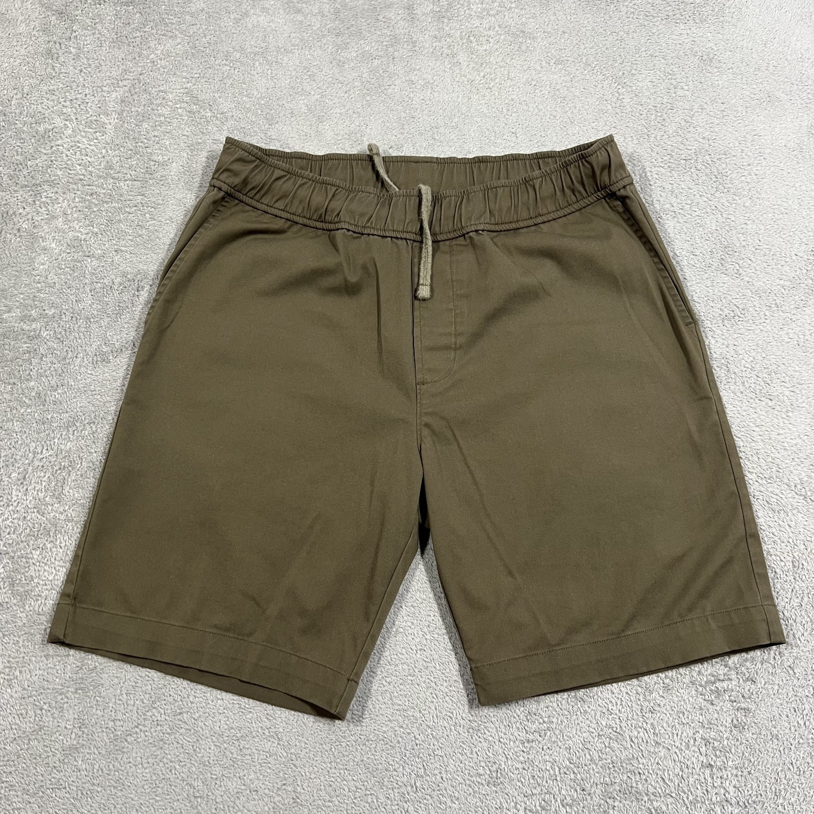 American Giant Shorts Mens Medium Green Chino Drawstring 9\