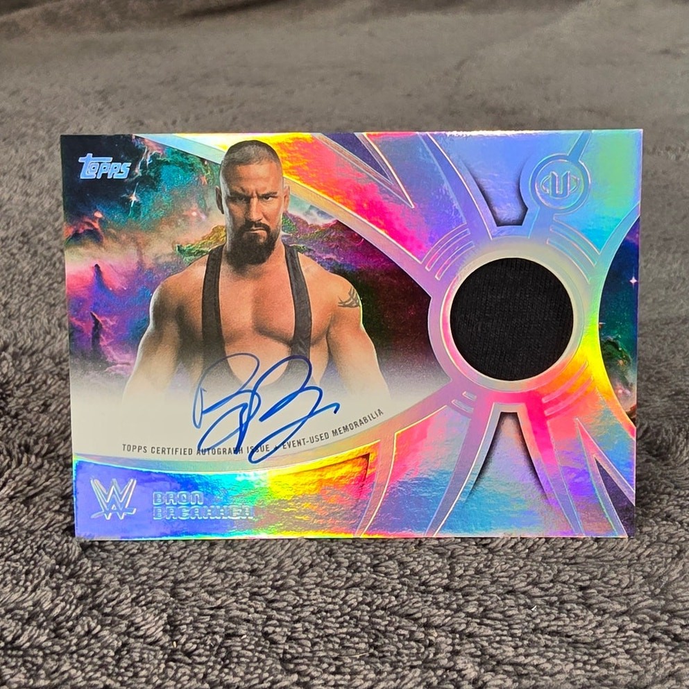Topps 2026 Universe WWE Bron Breakker Superstar Relic Signatures Auto Mem SRS-BK