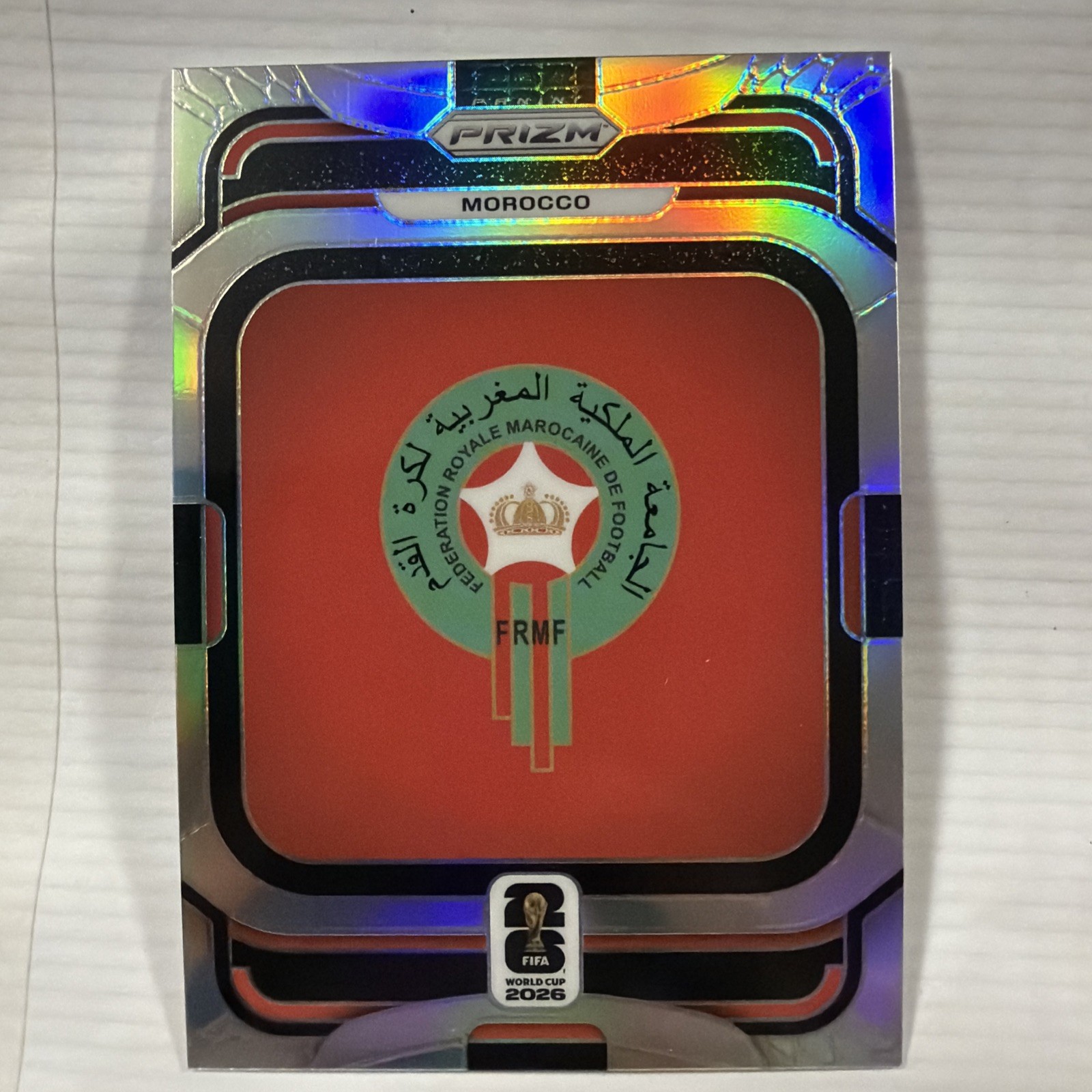 2026 Panini Prizm World Cup Morocco Silver Team Badge SP #29 2026 Panini Prizm World Cup Morocco Silver Team Badge SP #29