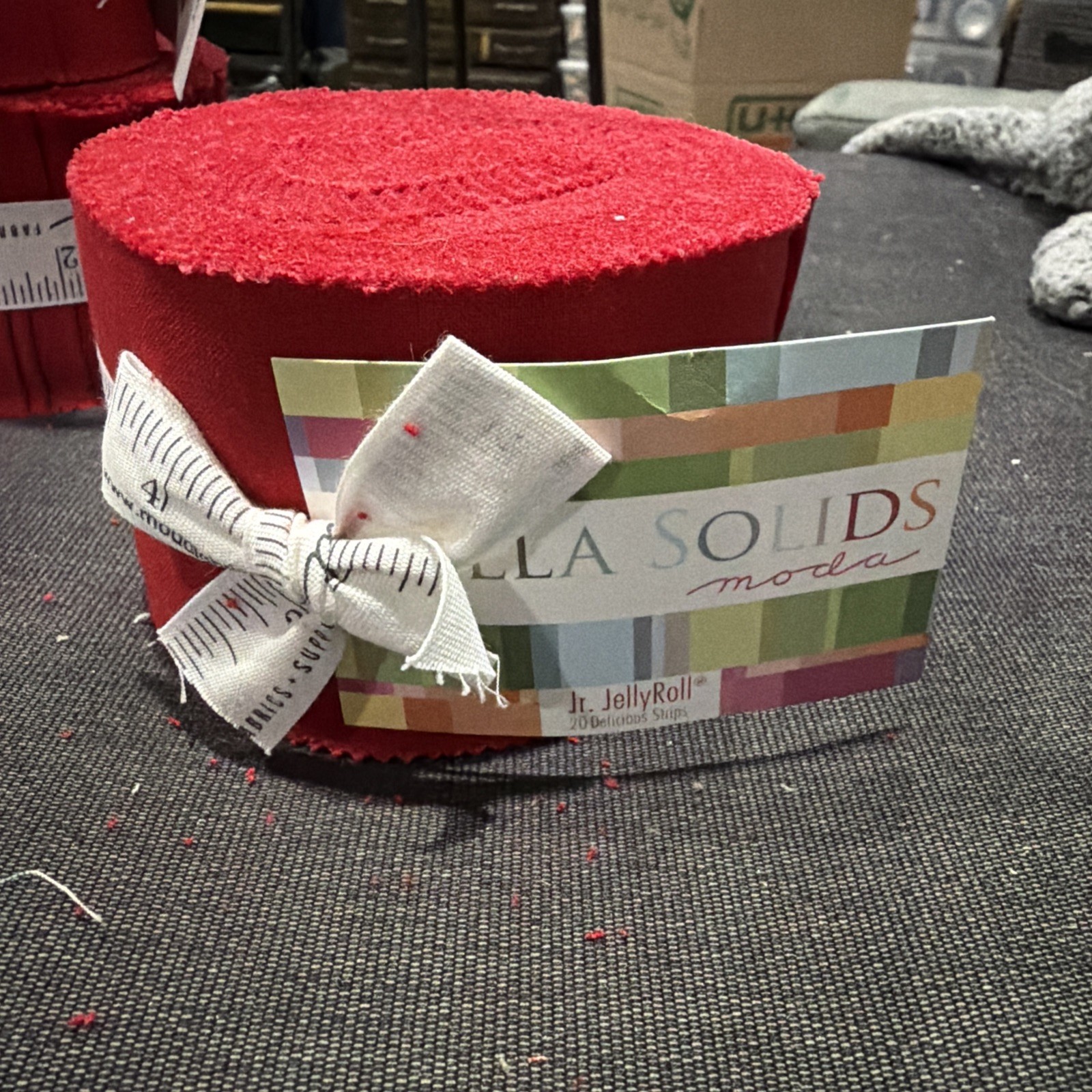 Bella Solids Christmas Red Fabric Roll 20 Precut Strips 2.5 Inch by 44 Inch Bella Solids Christmas Red Fabric Roll 20 Precut Strips 2.5 Inch by 44 Inch