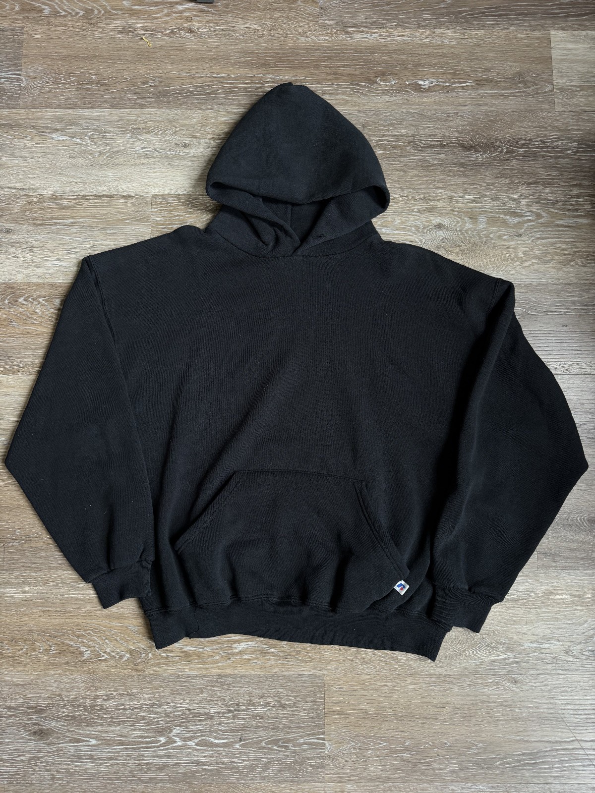 Russell Athletic Hoodie Vintage XL Black Sweatshirt Made In MEX vtg