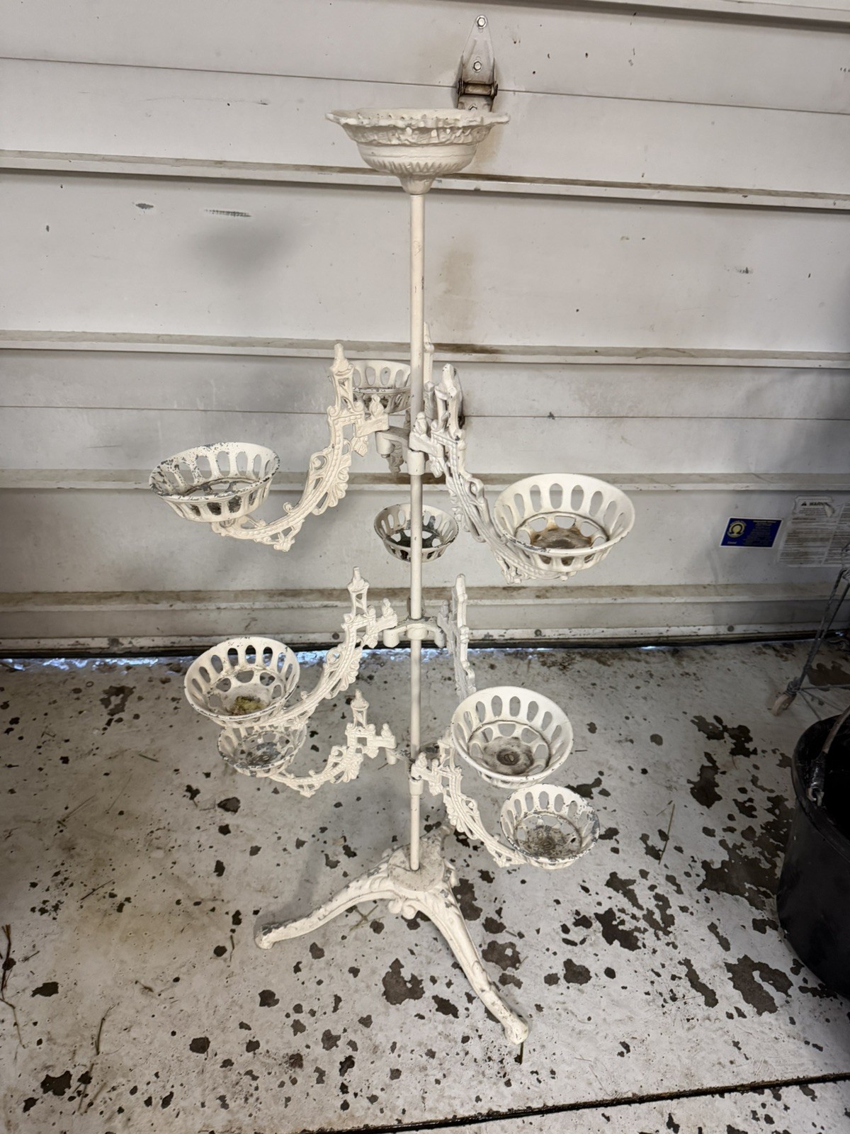 Victorian Swing Arm Plant 9 FLOWER POT Stand Garden Patio Late 19th/20th Century Victorian Swing Arm Plant 9 FLOWER POT Stand Garden Patio Late 19th/20th Century