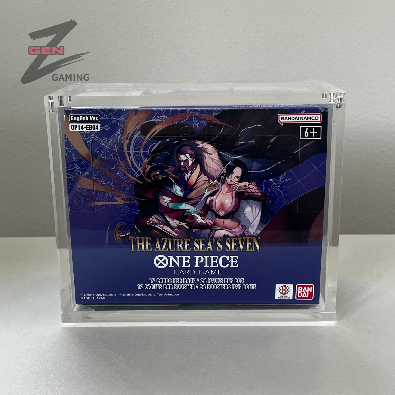 One Piece Booster Box Acrylic Display Case OP04-17 Magnetic Lid 99% UVR