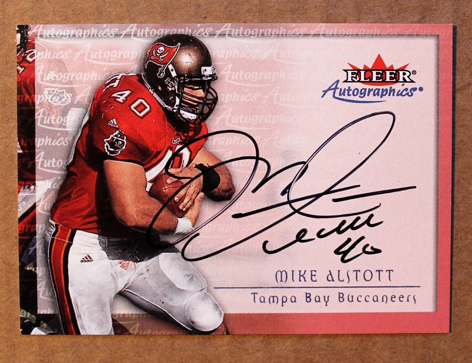 2000 Fleer Tradition Skybox Dominion Mike Alstott Autographics Autograph card