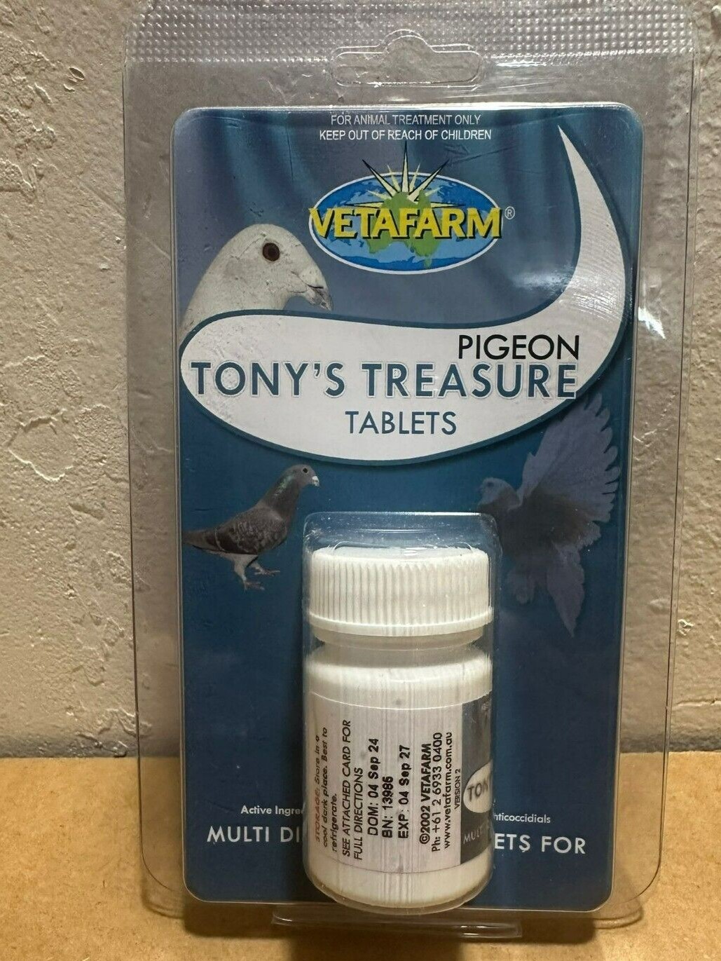 Tony\'s Treasure Tablets Multi Disease Cure 5 in 1 Tablet for Pigeons 15047906