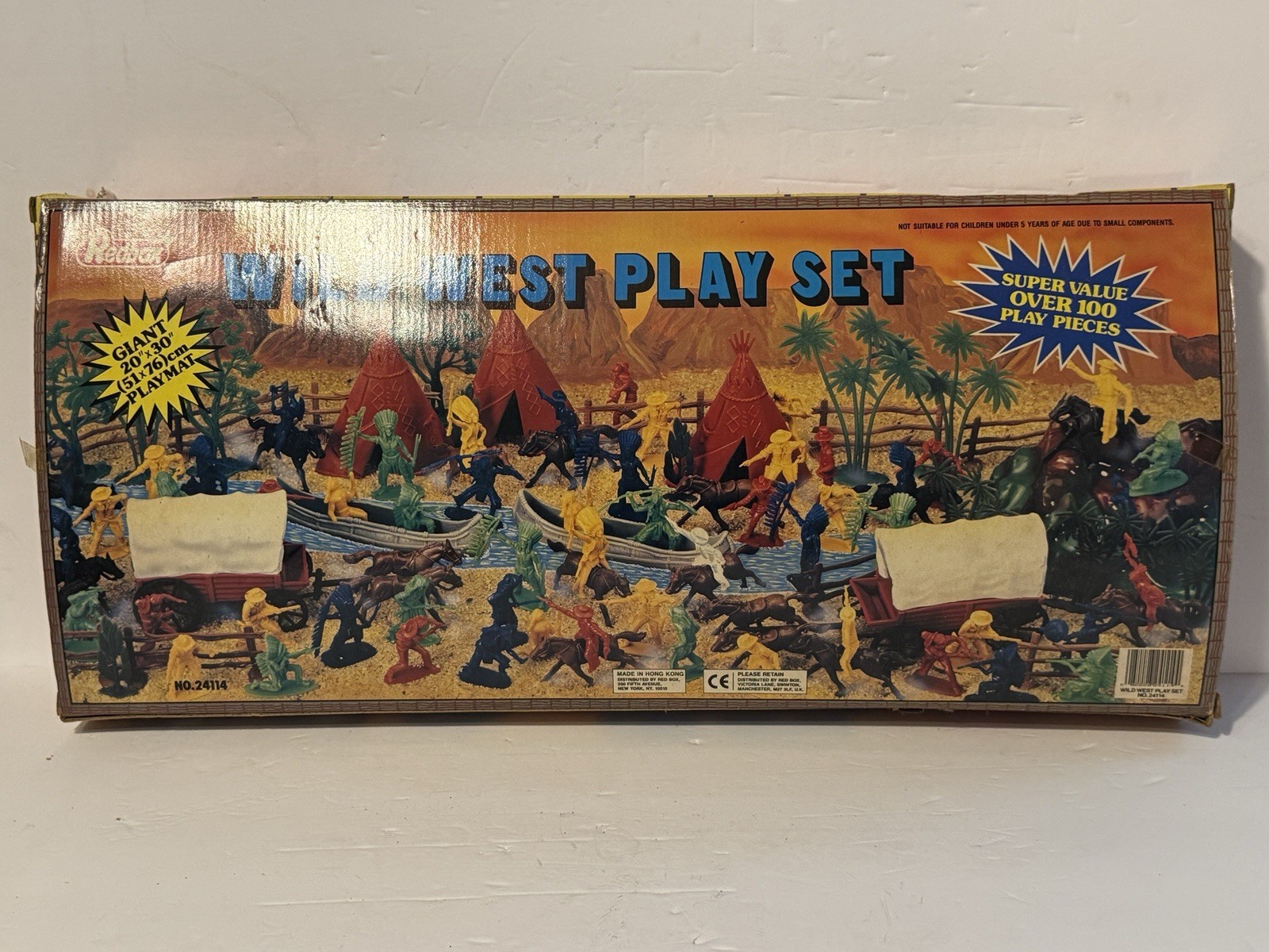 Vintage Redbox Giant Wild West Play Set. Never Played With.