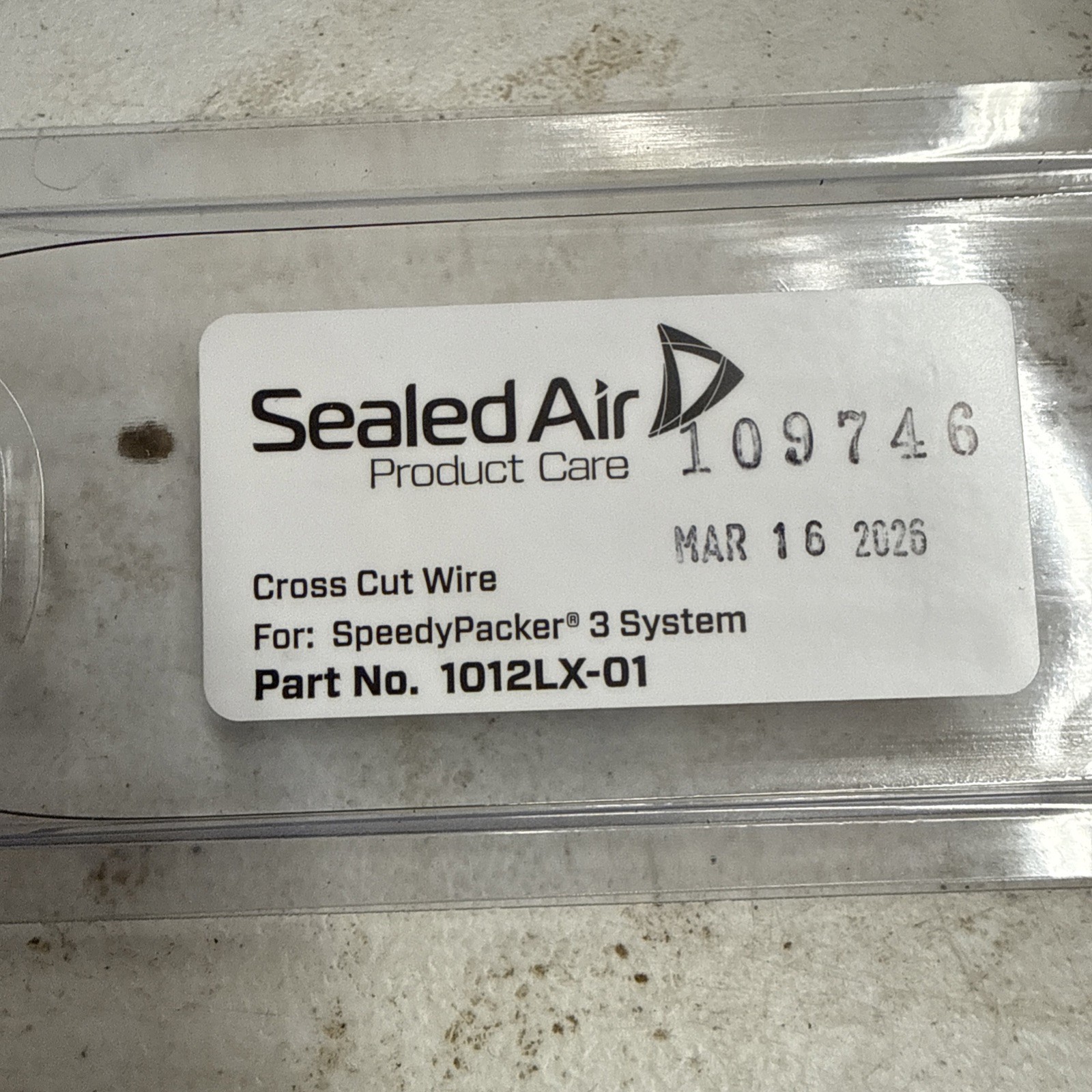 eBay Title: OEM Sealed Air SpeedyPacker III Cross Cut Wire 1012LX-01 New