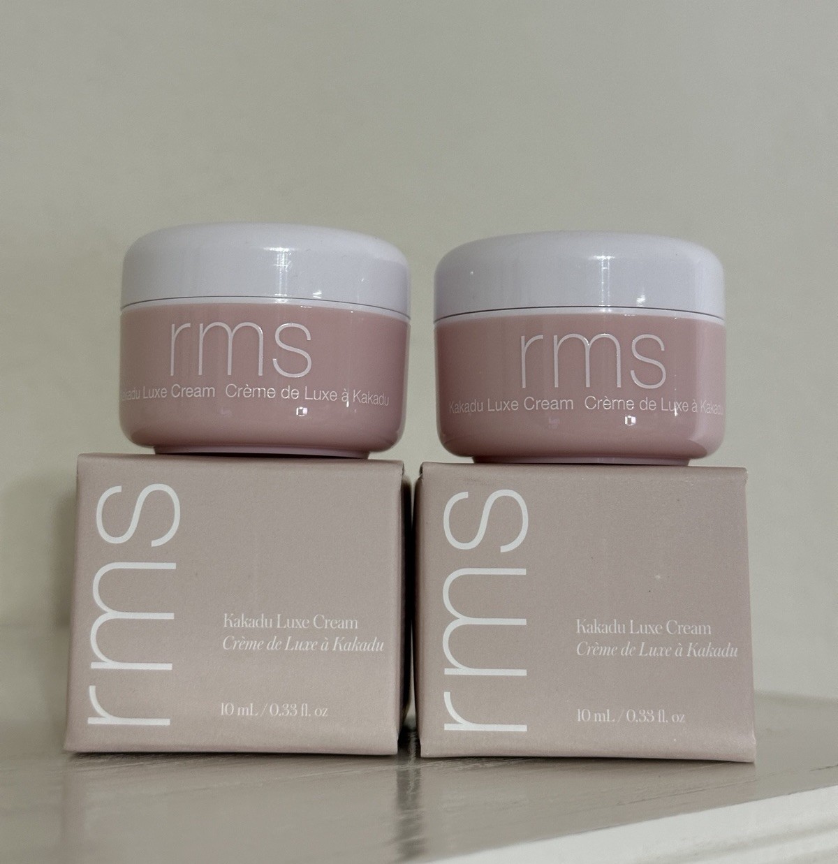 2 x RMS Beauty Kakadu Luxe Cream .33oz/10ml ea Mini Travel NIB 2 x RMS Beauty Kakadu Luxe Cream .33oz/10ml ea Mini Travel NIB