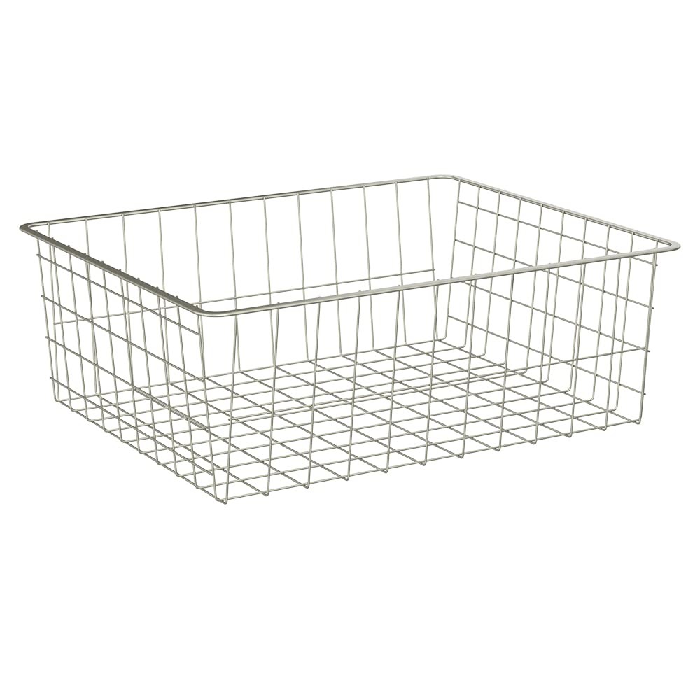 ClosetMaid ShelfTrack Wire Basket Add-On Drawer, Compatible Small, Nickel ClosetMaid ShelfTrack Wire Basket Add-On Drawer, Compatible Small, Nickel