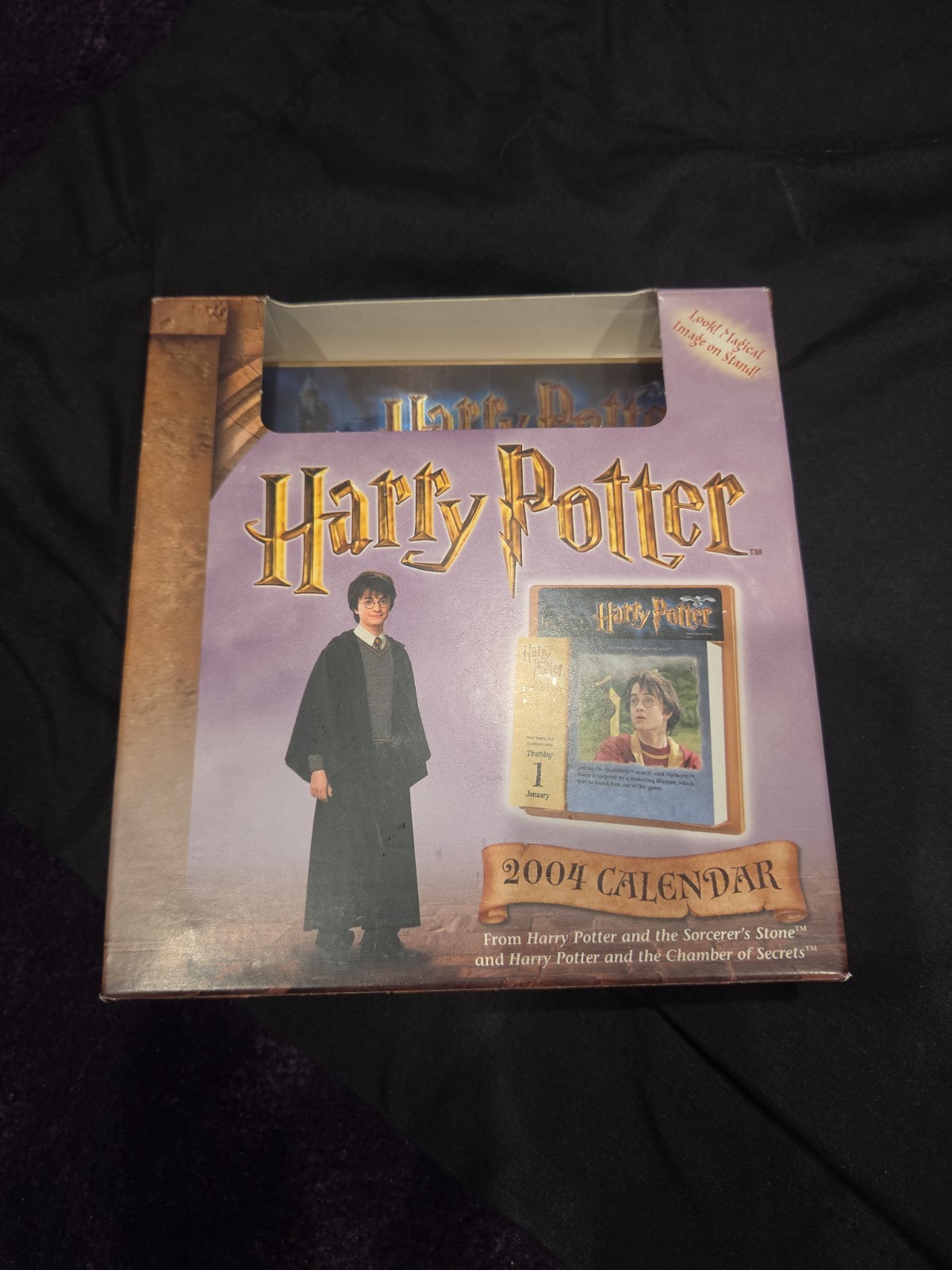 VTG Harry Potter Desk Calendar YR 2004 SORCERER’S STONE + CHAMBER New Sealed Y2K