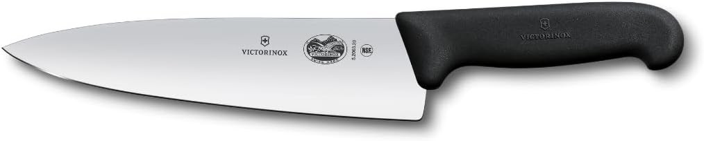 Victorinox Swiss Army 5.2063.20 Fibrox Chef's Knife Black 8 in Victorinox Swiss Army 5.2063.20 Fibrox Chef's Knife Black 8 in
