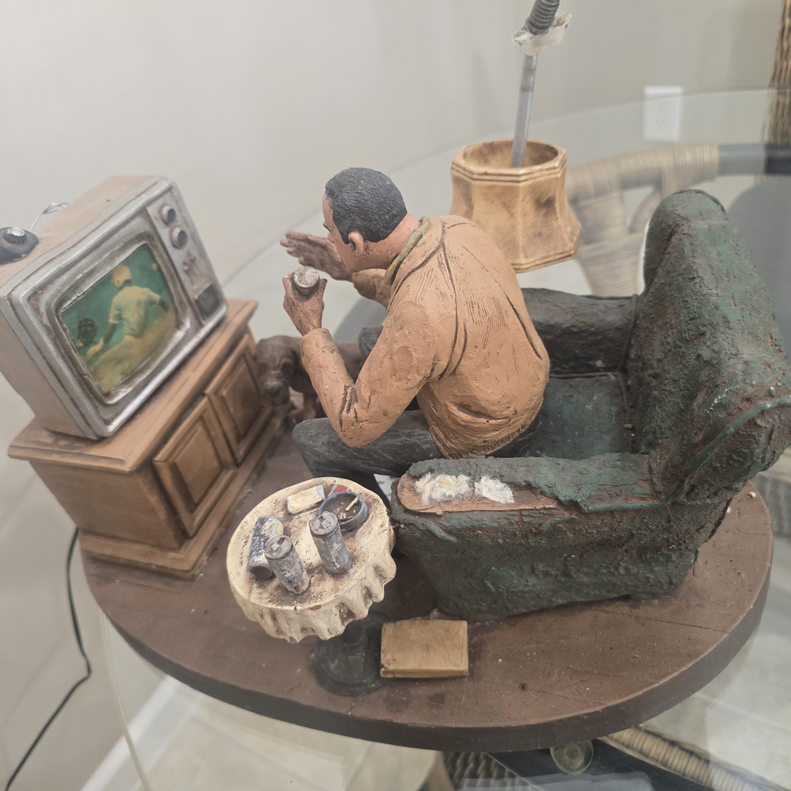 Michael Garman Limited Edition Collectible Sculpture “TV Time”1984 Rare. #415 Michael Garman Limited Edition Collectible Sculpture “TV Time”1984 Rare. #415