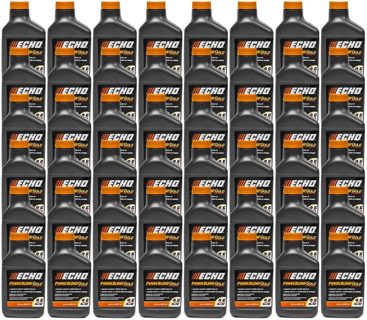 48PK Echo 6450025 Oil 6.4 oz Bottles 2 Cycle Mix for 2.5 Gallon – Power Blend