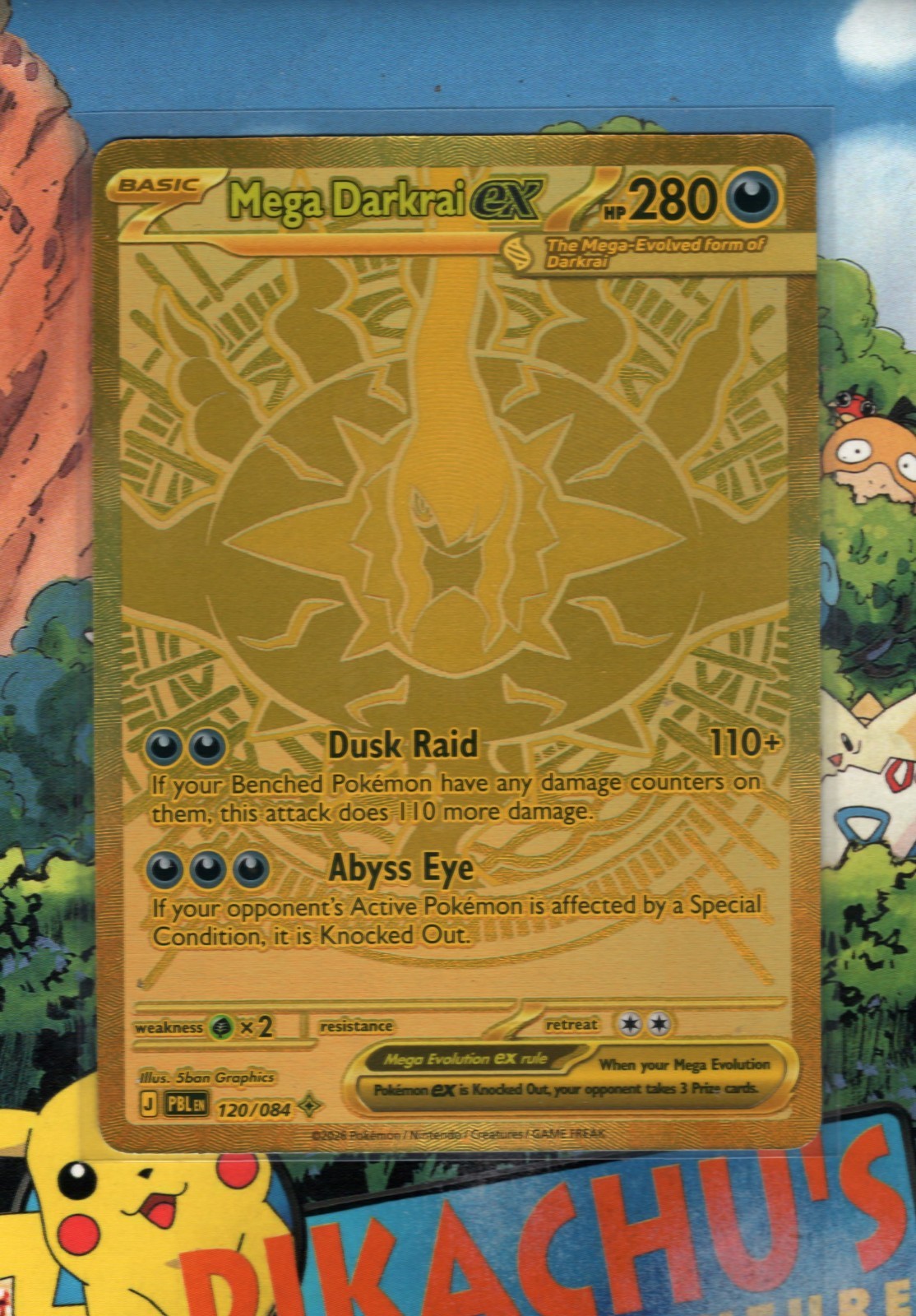 Pokémon TCG Mega Darkrai ex 120/084 Me05: Pitch Black Holo  NM/M
